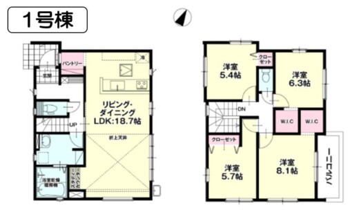 糸島市潤3丁目新築一戸建て完成見学会間取り図面